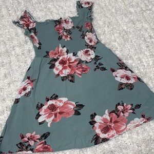 🌸Cute green tropical summer/beach dress🌴 (read description)